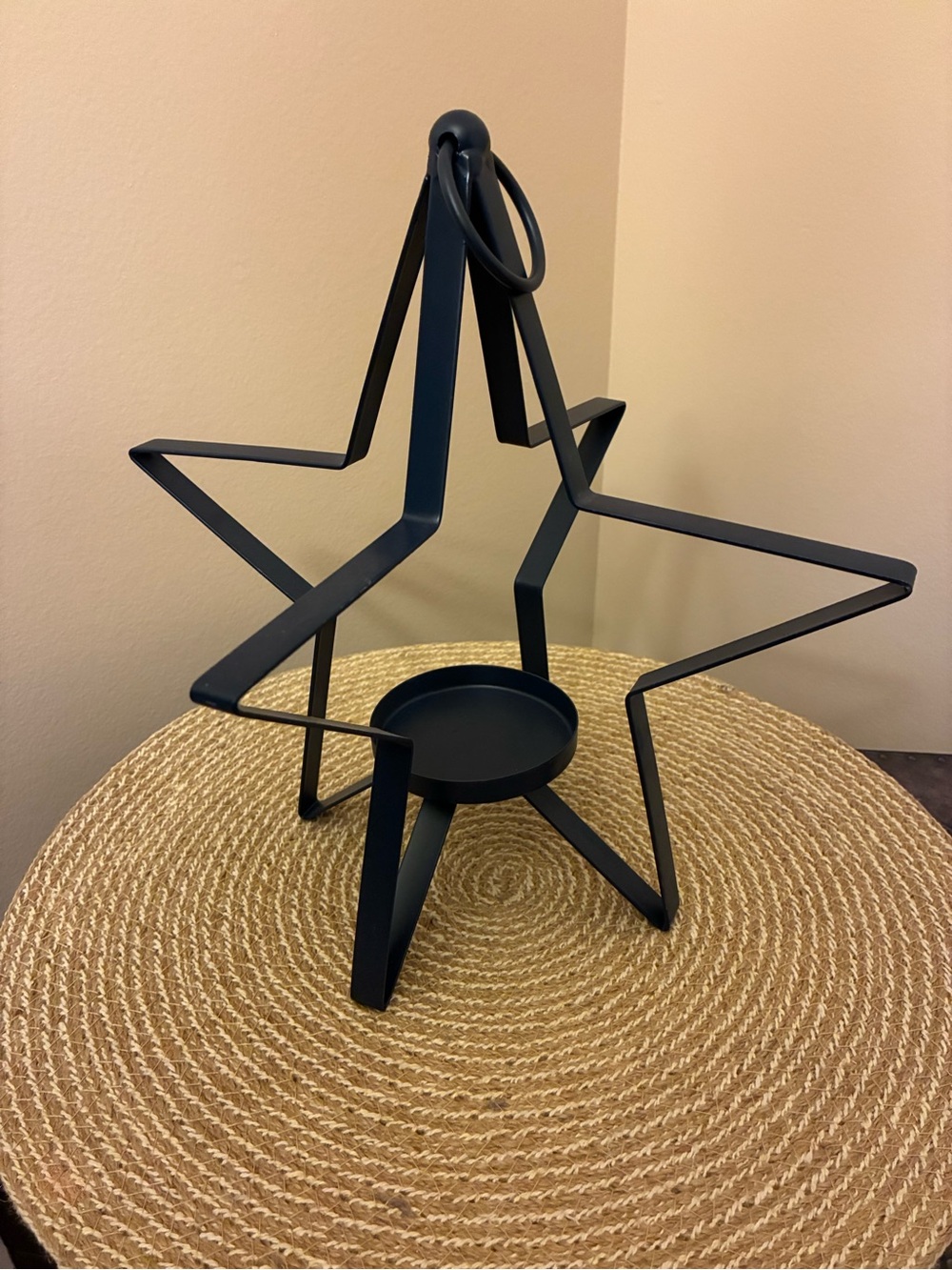 Hobby Lobby 3D Metal Star Candle Holder (Navy Blue)